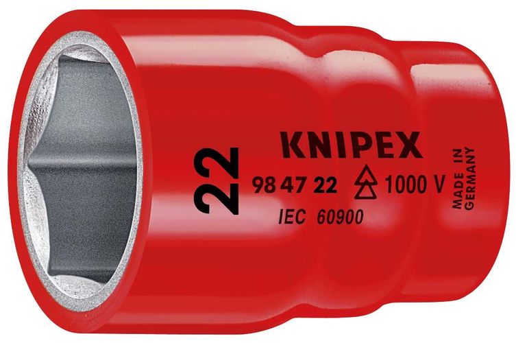 KNIPEX 98 47 22 Hexagon Socket for hexagonal screws with internal square 1/2" 58 mm 98 47 22 4003773020981