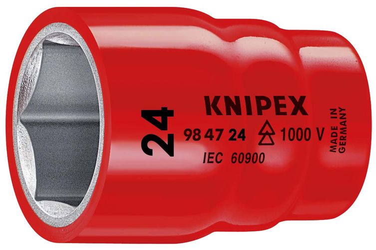 KNIPEX 98 47 24 Hexagon Socket for hexagonal screws with internal square 1/2" 61 mm 98 47 24