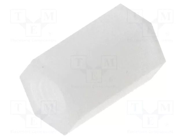 Screwed spacer sleeve; hexagonal; polyamide; M3; 9mm FIX&FASTEN HP-9