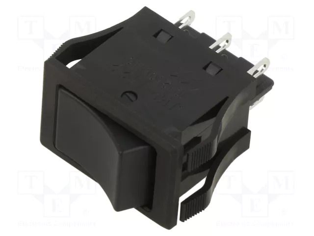 ROCKER; DPDT; Pos: 2; ON-ON; 10A/250VAC; 10A/30VDC; black; none; JW NKK SWITCHES JWM22RAA