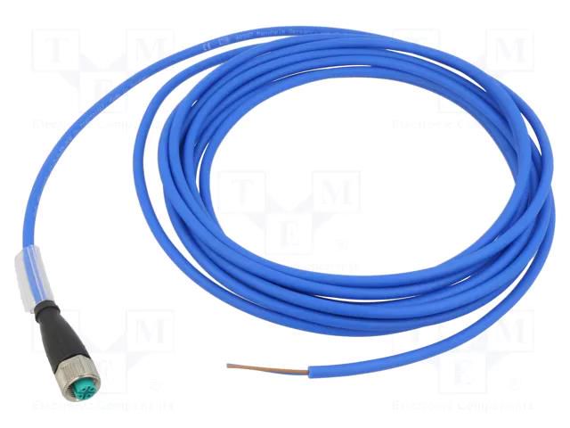 Cable: for sensors/automation; M12; PIN: 2; straight; plug; 250VDC PEPPERL+FUCHS V1-G-N-5M-PUR