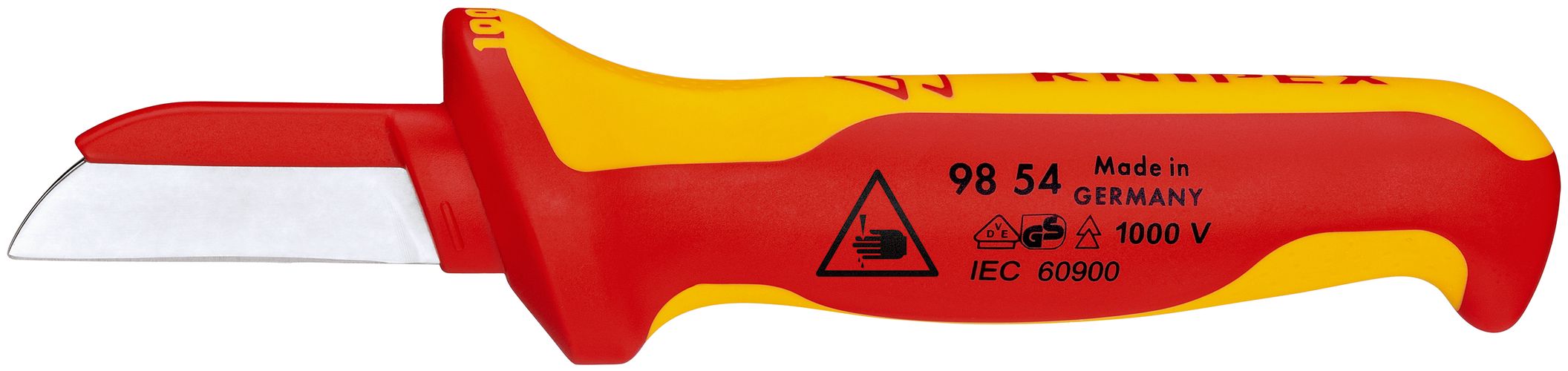 KNIPEX 98 54 Cable Knife insulating multi-component handle, VDE-tested 190 mm 98 54