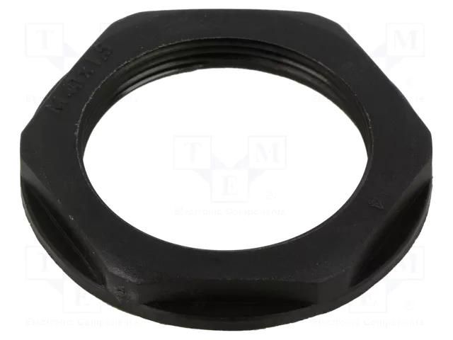 Nut; M40; polyamide 66; black; Thread: metric; Pitch: 1.5; -50÷135°C HELLERMANNTYTON ALPA-M40-BK