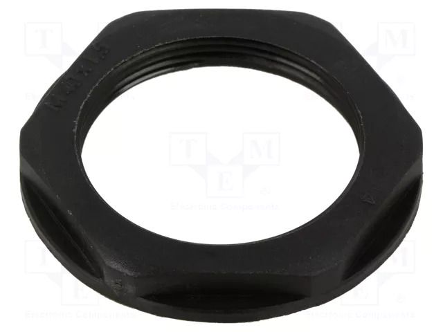 Nut; PG29; polyamide 66; black; Thread: PG; -50÷135°C HELLERMANNTYTON ALPA-PG29-BK