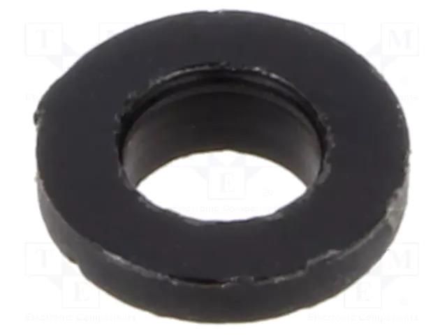 Washer; round; D=3.38÷3.48mm; h=0.79mm; polyamide; black KEYSTONE KEYS3049