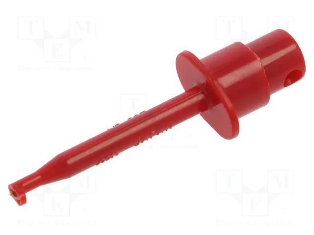 Clip-on probe; hook type; 1A; 60VDC; red; 2mm; Overall len: 55.5mm STÄUBLI KPS1/B2-22