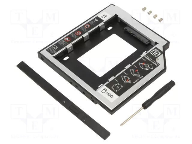 Hard discs housing: 2,5"; fits in 3,5" drive bay; metal; silver GEMBIRD MF-95-01