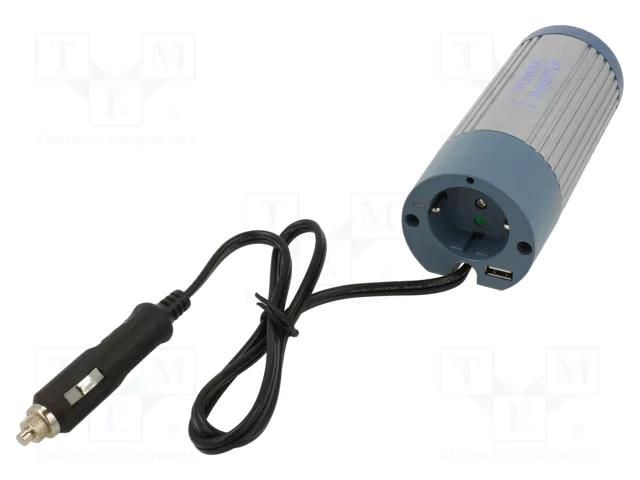 Converter: DC/AC; 100W; Uout: 230VAC; 10÷15VDC; 170x65x60mm; 90% MEAN WELL A301-100-F3