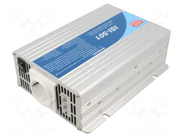 Converter: DC/AC; 10÷15VDC; 230VAC; 205x158x67mm; -20÷40°C MEAN WELL ISI-501-212EU