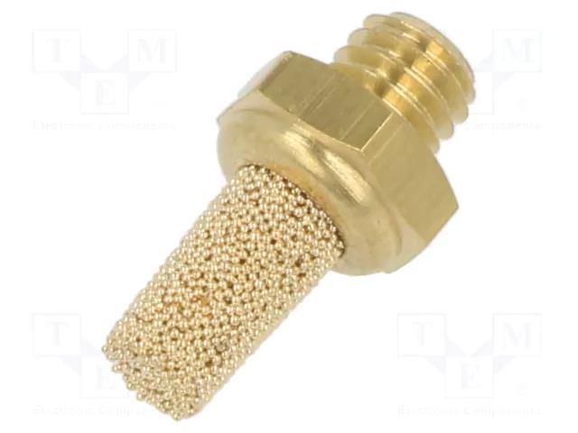 Sound suppression silencer; Thread: M5; sintered bronze; F: 4mm PNEUMAT 7030-M5
