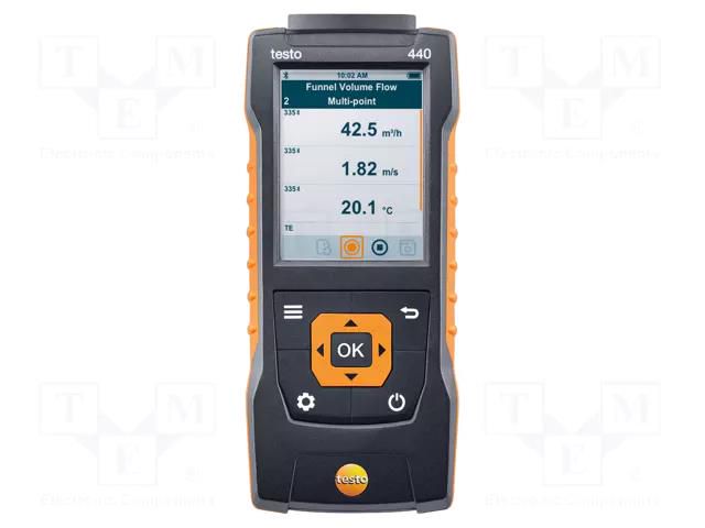 Meter: thermoanemometer; digital; -40÷150°C; ±0.5%; -200÷1370°C TESTO TESTO440