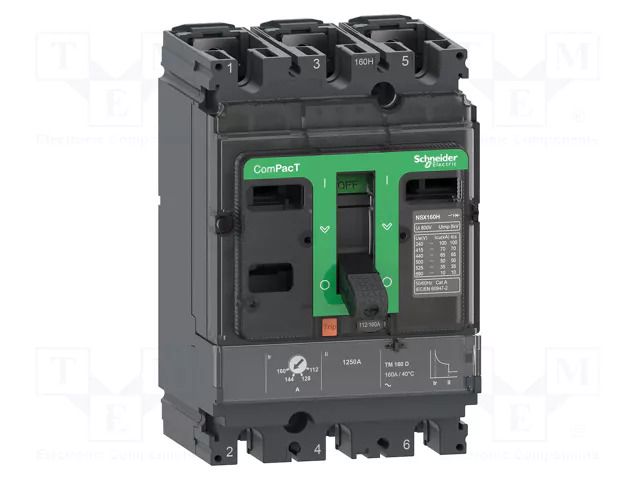 Power breaker; Inom: 32A; IP40; -25÷70°C; Short circuit cap: 70kA SCHNEIDER ELECTRIC C10H3TM032