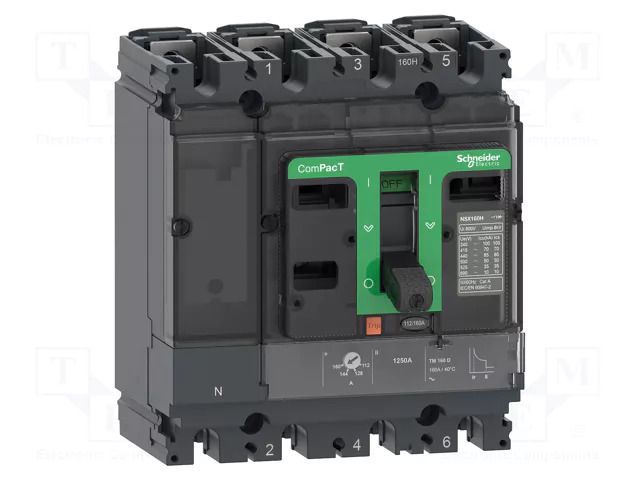 Power breaker; Inom: 32A; IP40; -25÷70°C; Short circuit cap: 70kA SCHNEIDER ELECTRIC C10H6TM032