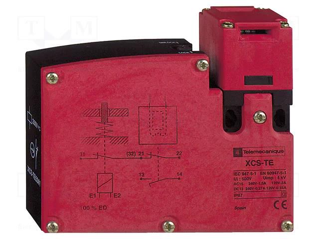 Safety switch: key operated; XCSTE; NC + NC; IP67; plastic; red TELEMECANIQUE SENSORS XCSTE7511