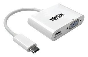 USB-C TO VGA ADAPTER W/PD CHARGE, WHITE U444-06N-V-C