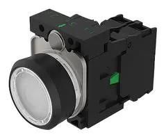 ILLUM INDUSTRIAL PB SW, SPST, 10A, WHITE 45-1231.11K6.000.101