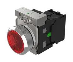 ILLUM INDUSTRIAL PB SW, SPST, 10A, RED 45-1231.21E6.000.102