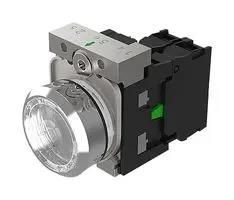 ILLUM INDUSTRIAL PB SW, SPST, 10A, WHITE 45-1231.21K6.000.101