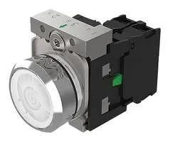 ILLUM INDUSTRIAL PB SW, SPST, 10A, WHITE 45-1231.21N6.000.101