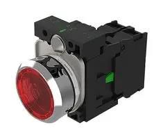 ILLUM INDUSTRIAL PB SW, SPST, 10A, RED 45-1231.31E6.000.101