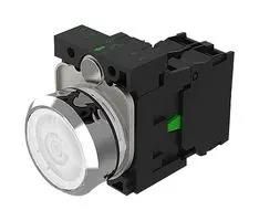 ILLUM INDUSTRIAL PB SW, SPST, 10A, WHITE 45-1231.31N6.000.101