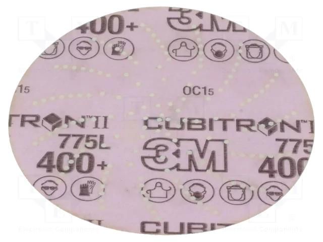 Sanding plate; 125mm; Granularity: 400; with holes; Mounting: bur 3M 3M-7100145404