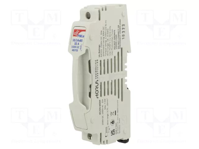 Fuse holder; 10x85mm; 32A; 1.5kV; Poles: 1 DF ELECTRIC 485705
