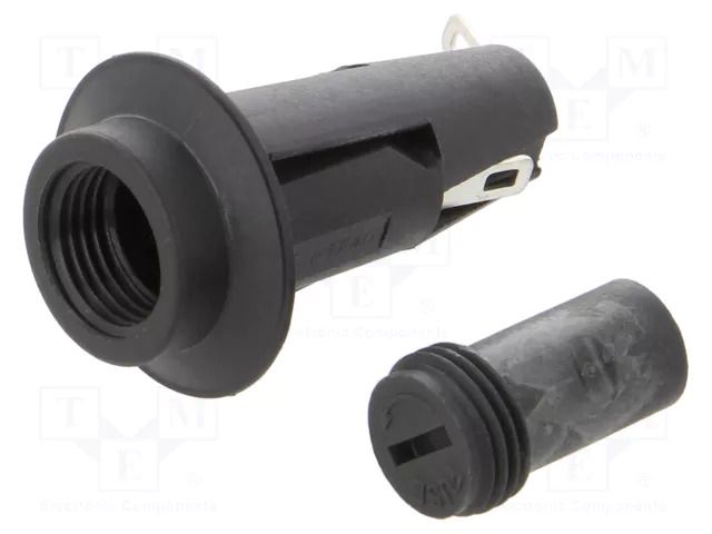 Fuse holder; 5x20mm; 10A; on panel; 250VAC; thermoplastic; IP40 ESKA 502910