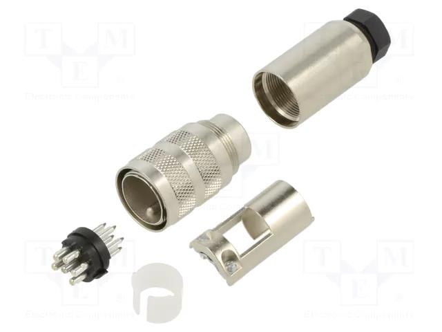 Connector: M16; plug; male; PIN: 6; 5A; 250V; soldering; for cable BINDER 99-5121-00-06