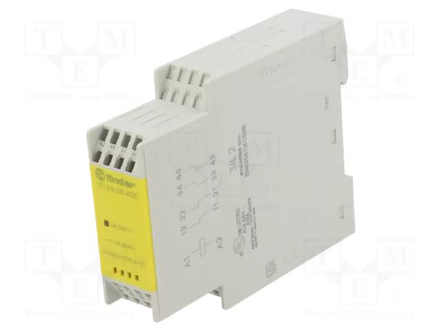 Module: safety relay; Usup: 230VAC; OUT: 4; for DIN rail mounting FINDER 7S.14.8.230.4220