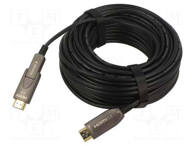 Cable; HDMI plug,micro HDMI plug,both sides; 20m; black GEMBIRD CCBP-HDMID-AOC-20M