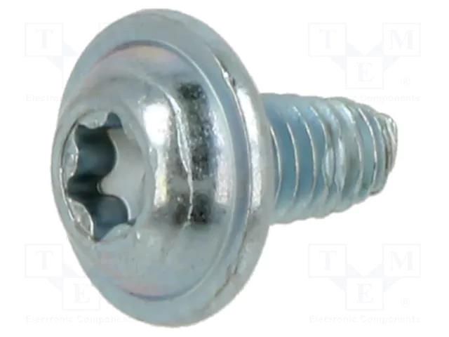 Screw; for metal; with flange; 4x8; Head: button; Torx®; TX20; zinc BOSSARD B4X8/BN20191