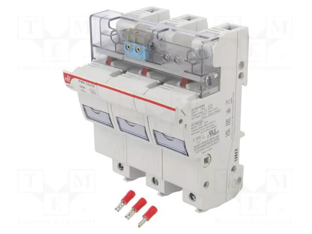 Fuse holder; 22x58mm; for DIN rail mounting; 100A; 690VAC; IP20 DF ELECTRIC 485323