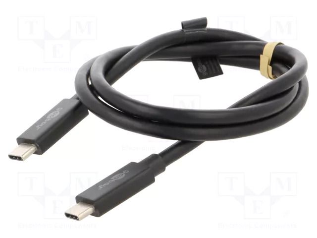 Cable; USB 4.0; USB C plug,both sides; 0.7m; black; Cu,tinned GOOBAY USBC-4.0G3-007BK