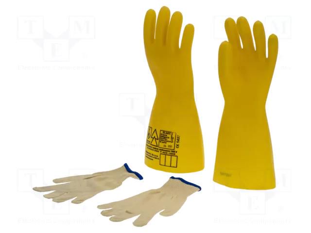 Electrically insulated gloves; Size: 10; 5kV SECURA ELSEC5/10