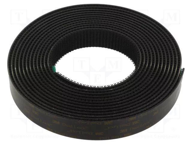 Tape: hook and loop; W: 25mm; L: 5m; Thk: 5.7mm; acrylic; black 3M 3M-SJ3552CF-25-5