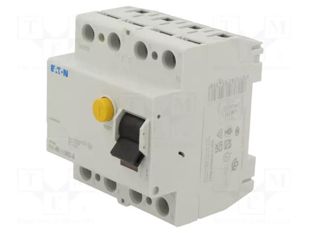 RCD breaker; Inom: 40A; Ires: 30mA; Max surge current: 250A; 400VAC EATON ELECTRIC PFIM-40/4/003-A