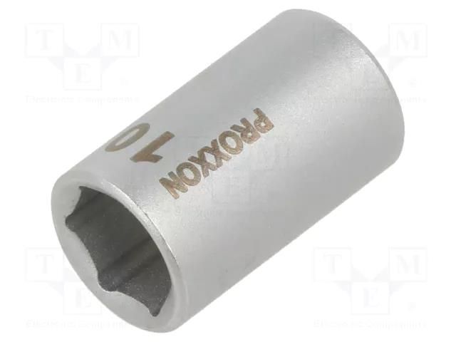 Socket; 6-angles,socket spanner; HEX 10mm; 1/4" PROXXON PR23722