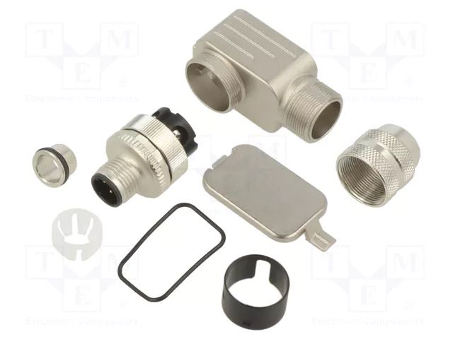 Connector: M12; male; 825; 4A; 250V; PIN: 4; IP67; screw terminal BINDER 99-3729-820-04