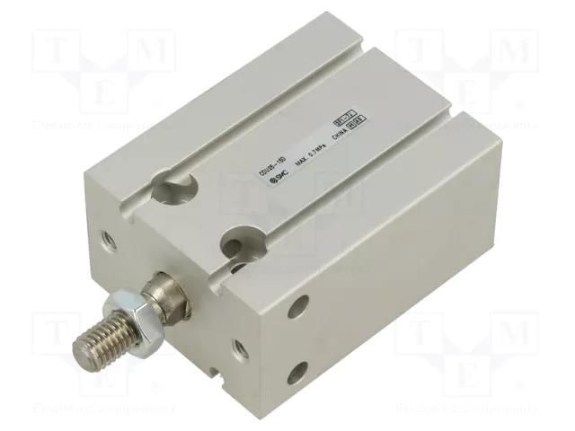 Compact cylinder; Piston diam: 25mm; Piston stroke: 15mm SMC CDU25-15D