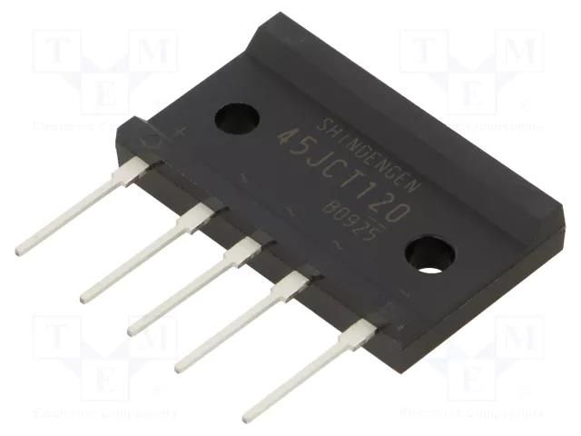 Bridge rectifier: three-phase; Urmax: 1.2kV; If: 45A; Ifsm: 450A SHINDENGEN D45JCT120V-7500