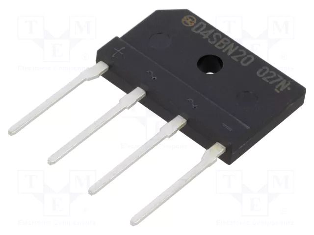Bridge rectifier: single-phase; Urmax: 200V; If: 4A; Ifsm: 60A; flat SHINDENGEN D4SBN20-7000