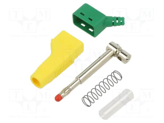 Connector: 4mm banana; plug; 32A; 30VAC; 60VDC; yellow-green STÄUBLI ZGL-425-20