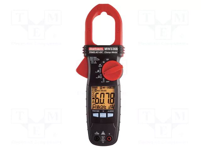 Meter: multifunction; digital,pincers type; LCD; (6000); VDC: 600V SEFRAM MW3366