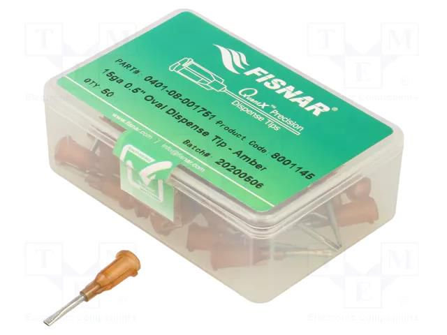 Needle: special; 0.5"; Size: 15; straight; 1.37mm; Tip mat: PTFE FISNAR FIS-8001145