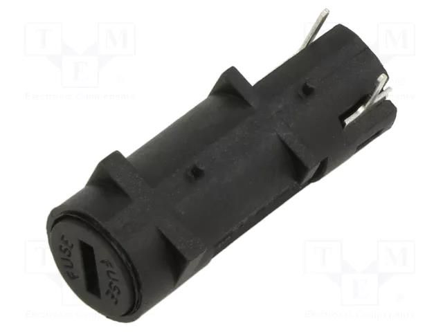 Fuse holder; on panel; 5x20mm; -20÷85°C; UL94V-0; black; 250V BULGIN FX0461