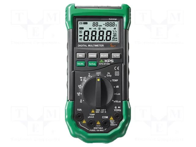 Digital multimeter; LCD; (4000); VDC: 400mV,4V,40V,400V,600V KPS KPS-MT490