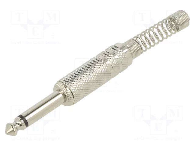 Connector: Jack 6,3mm; plug; male; mono; ways: 2; straight; 6.4mm CLIFF FM1002