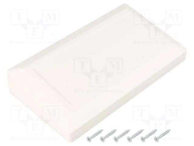 Enclosure: desktop; X: 180mm; Y: 100mm; Z: 41.5mm; ABS; white KRADEX Z133B-ABS