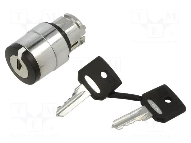 Switch: rotary with key; 22mm; Stabl.pos: 3; black; none; IP66 SCHNEIDER ELECTRIC ZB4BG3